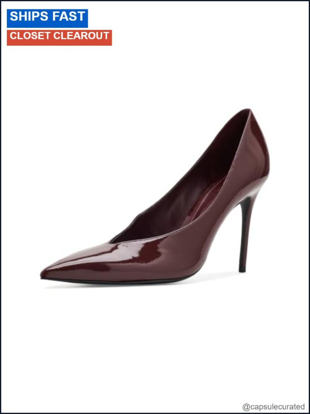 Patent Leather High Heel Stiletto Pump Closed Toe Formal